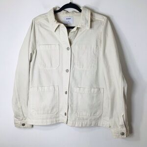 Old Navy jacket ivory denim Jean medium